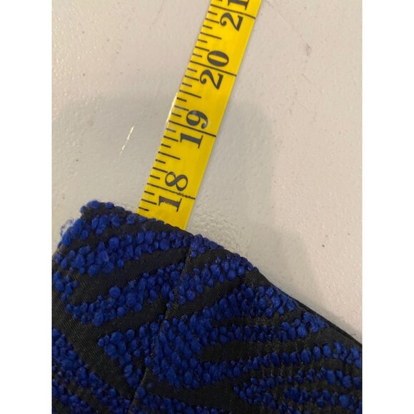 Tahari Womens Blue & Black Sleeveless A-Line Dress Small - Picture 7 of 8